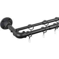 Карниз для штор UG Home Раздвижной 2-рядный 2КМ-367-Ч (черный, 1.5-3.67м) в Гомеле