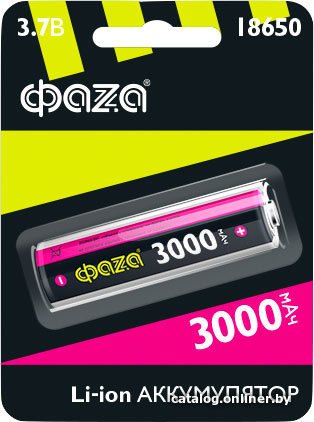 Аккумулятор Фаza 18650 3000mAh Li18650-3000-B1