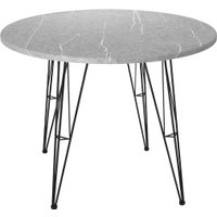 Кухонный стол Sheffilton SHT-TU10/TT 90 (черный муар/серый мрамор)