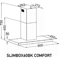 Кухонная вытяжка Meferi SLIMBOX60BK Comfort