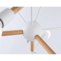 Подвесная люстра Ambrella light Traditional TR80485/6 WH/LW (белый/светлое дерево)