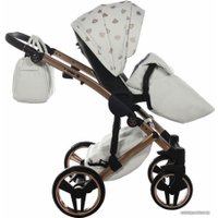 Универсальная коляска Junama Glow V2 (2 в 1, белая кожа/медь)