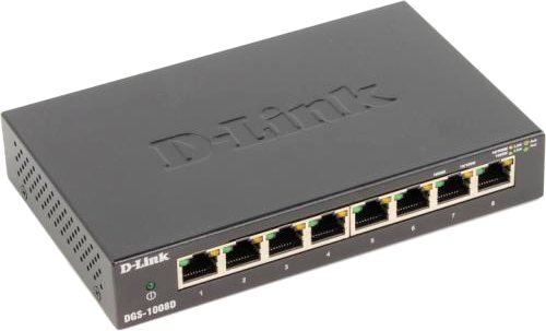 

Неуправляемый коммутатор D-Link DGS-1008D/J3A