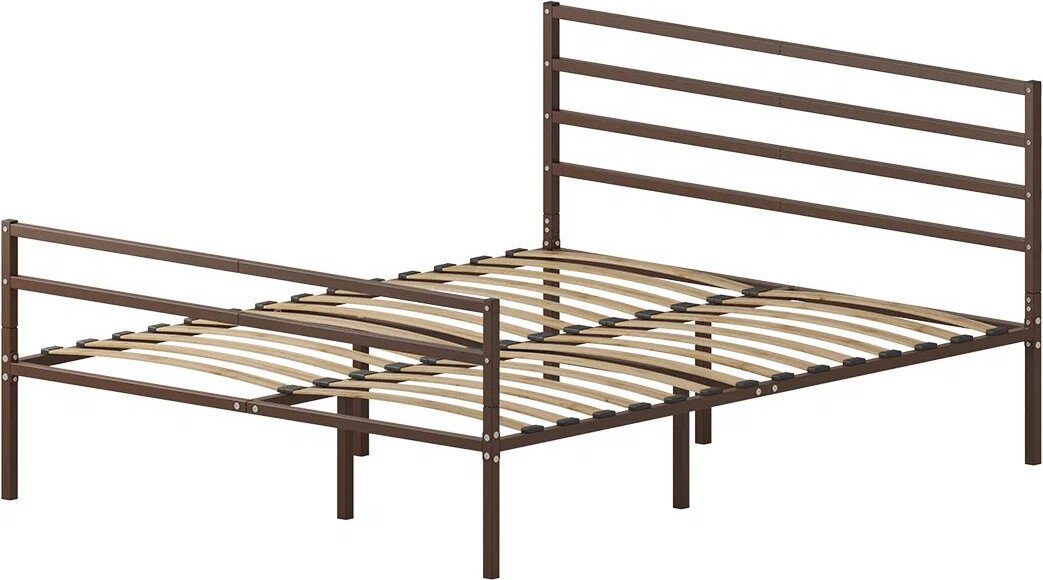 Кровать Домаклево Металика Г4+Г2 160х200 (коричневый)