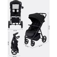 Коляска прогулочная «книга» MOWbaby Nimbus MB103 (черный)