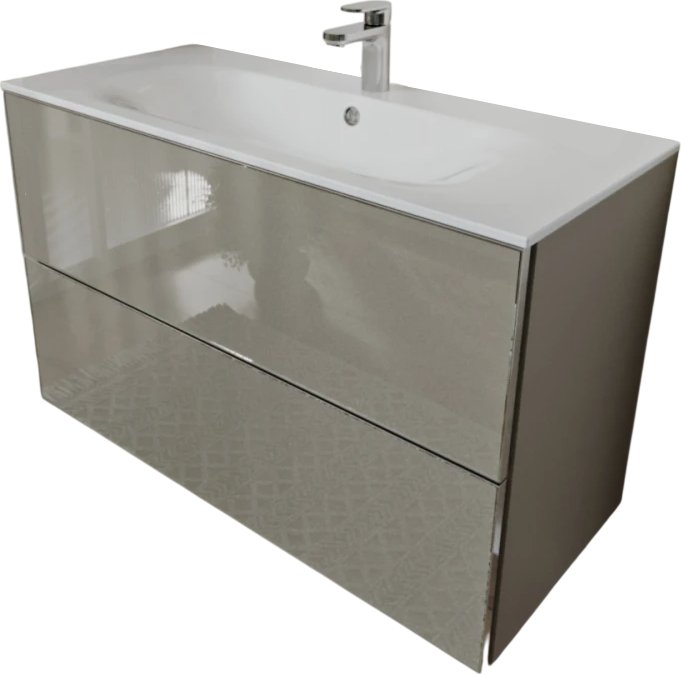 MebelVann Тумба с умывальником Вега 100x62x45 с 2 ящиками VEG101002200501OSL (капучино)