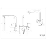 Смеситель Emar ECB-7017 (сатин)