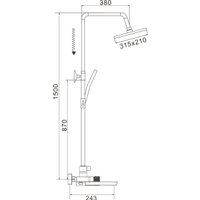 Душевая система  Rose R1836G
