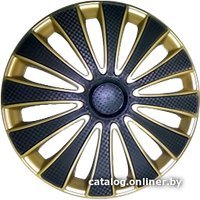 Набор колпаков на диски АКС – авто GMK 15 54077 (черный/золотистый)