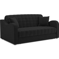 Диван Мебель-АРС Аккордеон Барон №4 ППУ 120x200 (велюр черный HB-178/17)