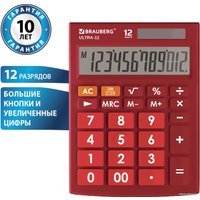 Бухгалтерский калькулятор BRAUBERG Ultra 12-WR 250494 (бордовый)