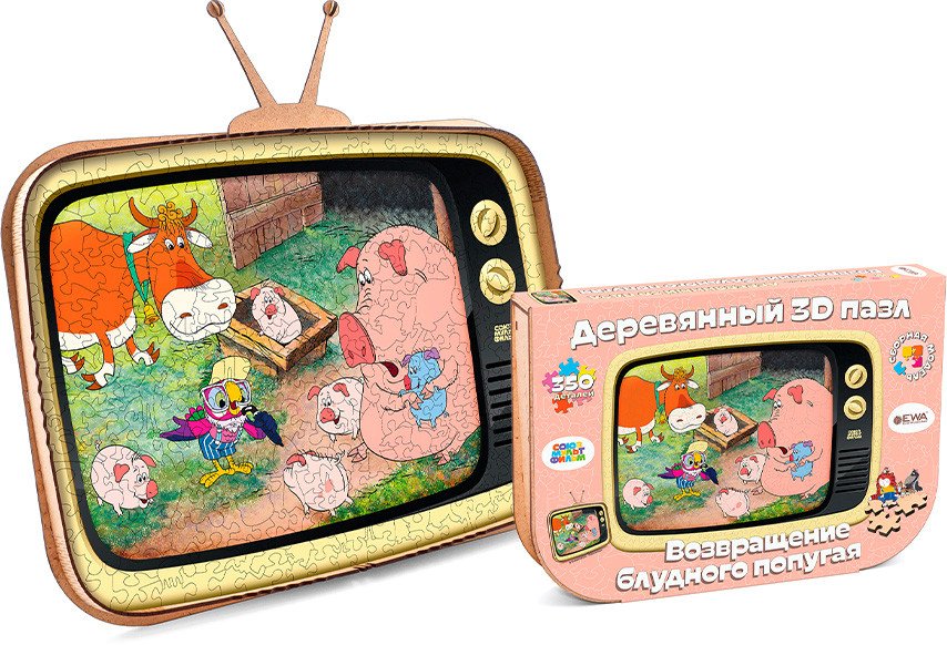 

Пазл Eco-Wood-Art Союзмультфильм Возвращение блудного попугая (упаковка трансформер)