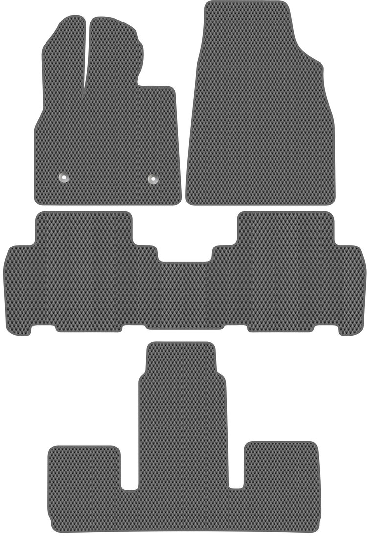 

Комплект ковриков для авто Alicosta BYD Tang II (suv 6 мест) 2022 - Н.В. +3 ряд (серый, ромб)