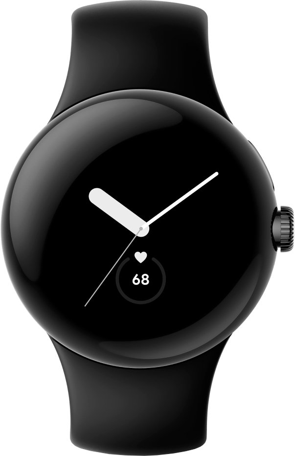 

Умные часы Google Pixel Watch (матовый черный/обсидиан, спортивный силиконовый ремешок)