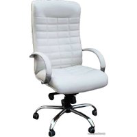 Офисное кресло VIROKO STYLE Atlantis chrome (ткань, мультиблок, белый)