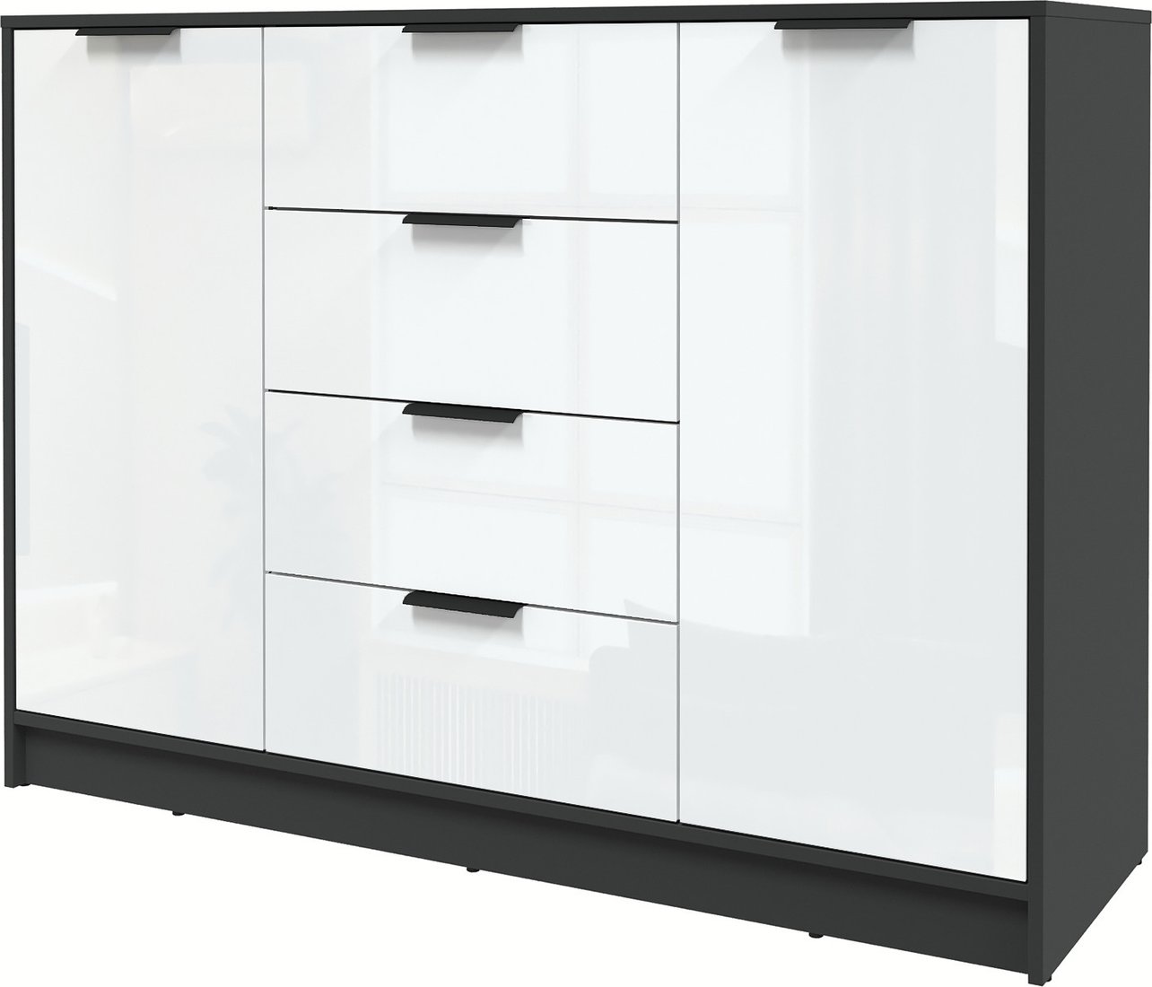 

Тумба Интерлиния Концепт КТ-Т140 Глосс (антрацит/белый глянец)