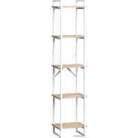 Стеллаж LoftyHome Мальборк 40 1627765 (дуб сонома с белым основанием)