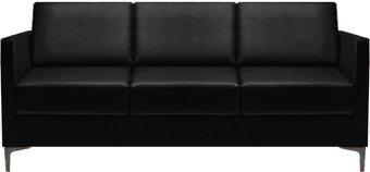 Диван Brioli Ганс трехместный (экокожа, L22 черный)