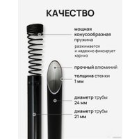 Карниз для ванны Comfort Alumin Раздвижной 120 (черный)