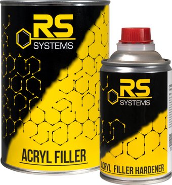 Автомобильный грунт RS акриловый заполняющий 5+1 HS 0201-1.366-RS-075+0501-83 (900мл, серый)