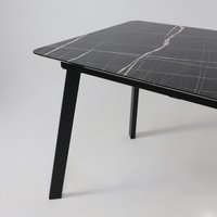 Кухонный стол Алвест AV 1209 120-160х80 (черный тунис /черный)