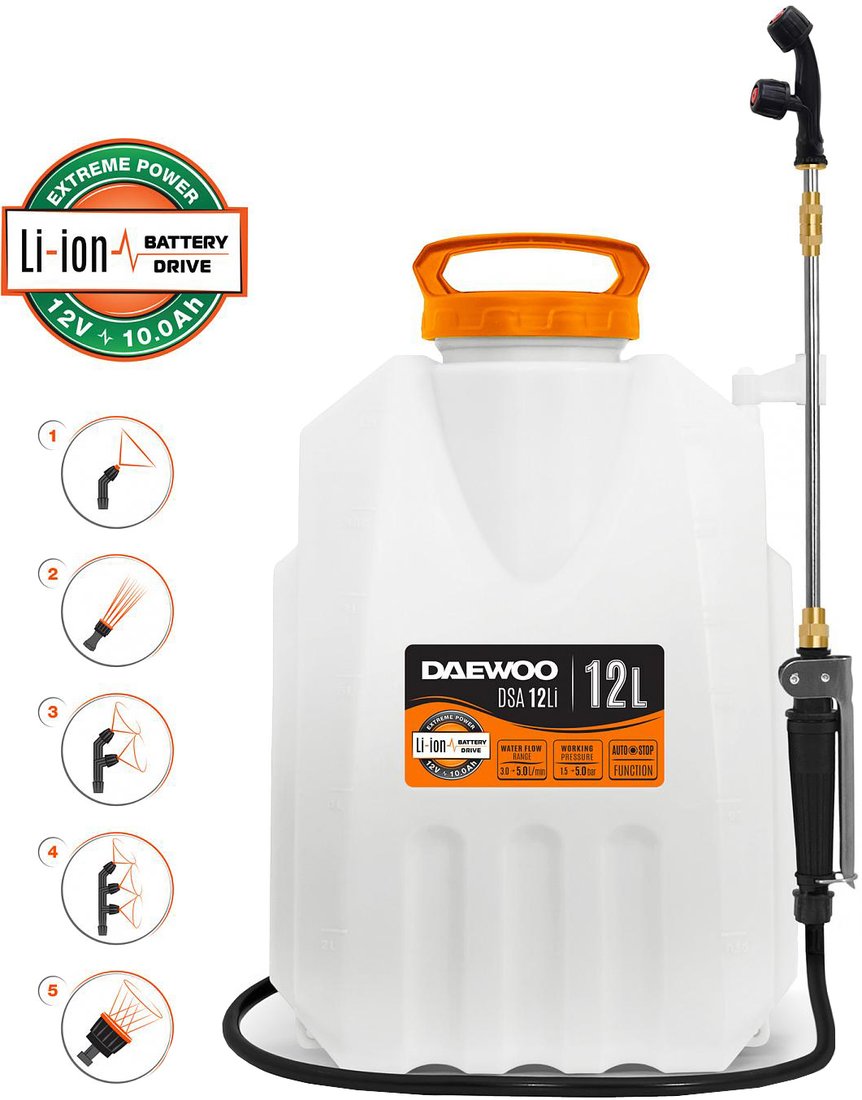 

Аккумуляторный опрыскиватель Daewoo Power DSA 12Li