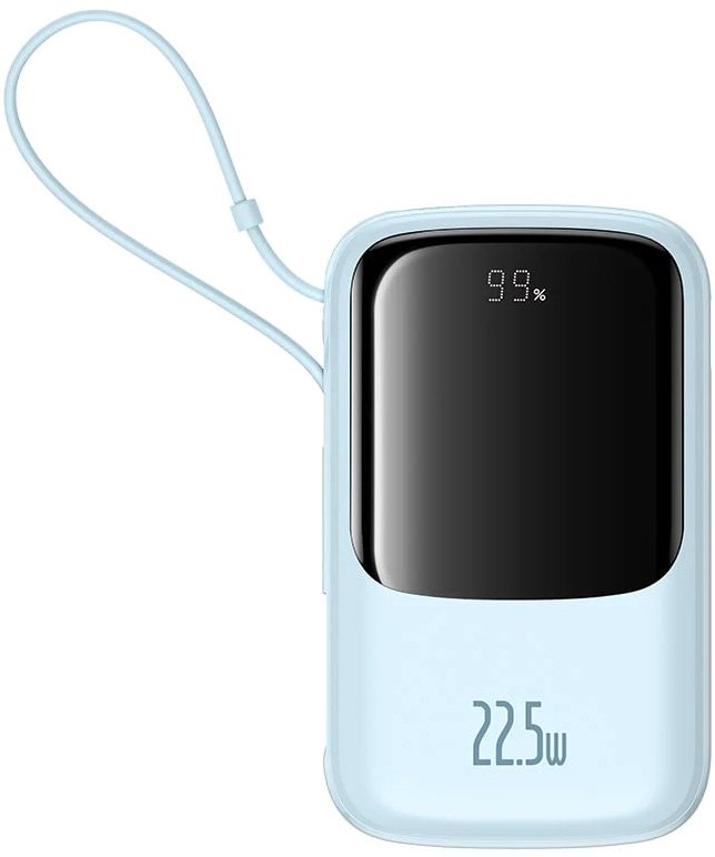 

Внешний аккумулятор Baseus Qpow Pro+ Digital Display Fast Charge 22.5W 10000mAh (голубой)