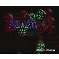 Светодиодная гирлянда Огоньки Серебряные шарики 129 20Led 3 м (разноцветный)