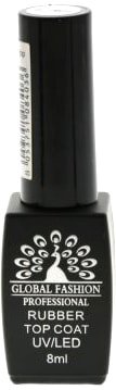 

Закрепитель Global Fashion Rubber Top Coat Black Elite 8 мл