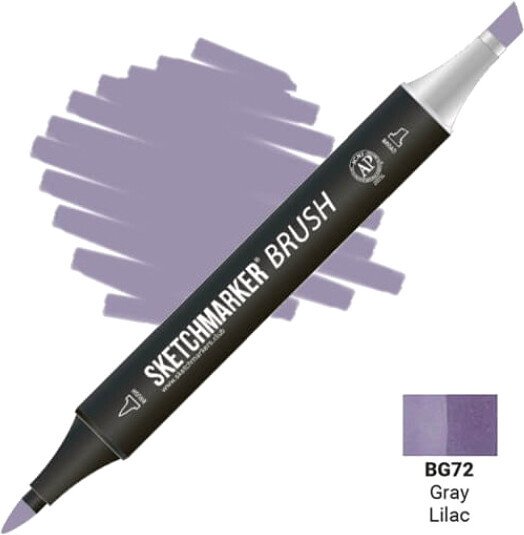 

Маркер художественный Sketchmarker Brush Двусторонний BG72 SMB-BG72 (сероватый сиреневый)