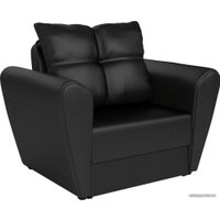 Кресло-кровать Мебель-АРС Квартет (экокожа, черный)