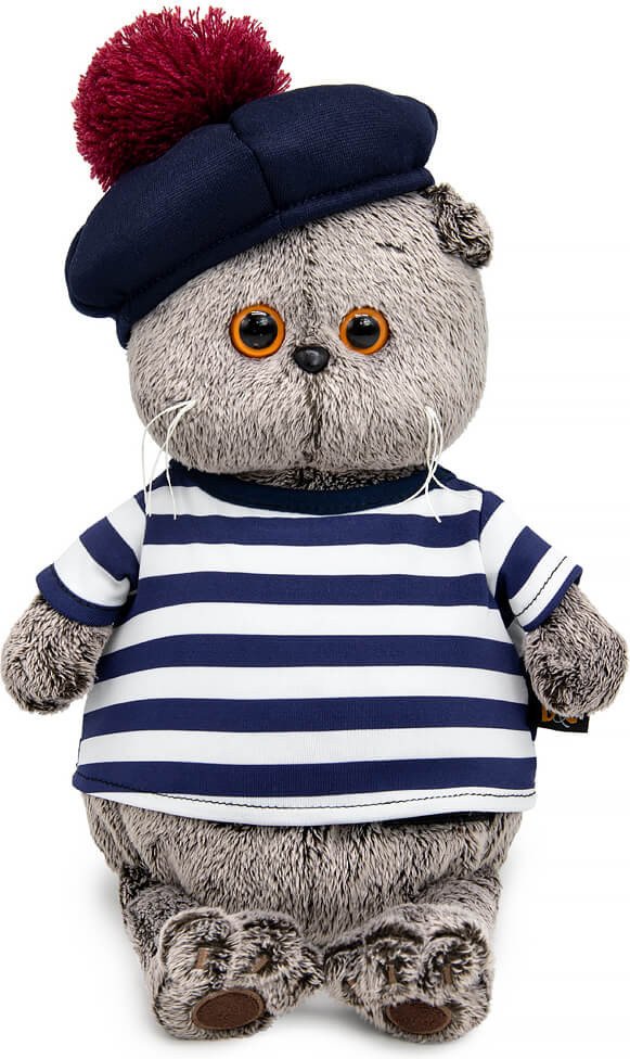 

Классическая игрушка BUDI BASA Басик в тельняшке и берете 191121