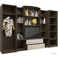 Стенка Горизонт Макарена (МДФ венге-дуб)