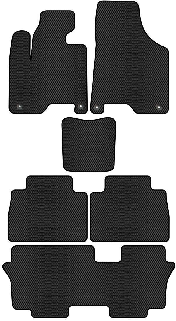 

Комплект ковриков для авто Alicosta GAC GS8 I (suv / J2F5, J2F5B) 2016 - Н.В. +3 ряд (черный, ромб)