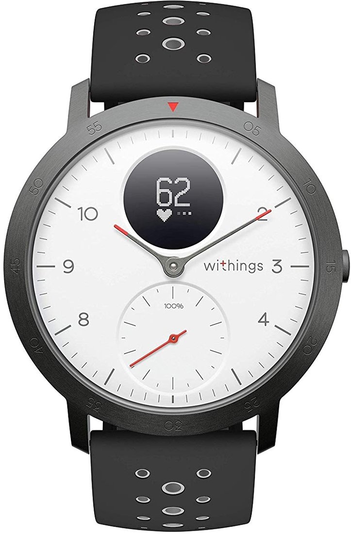 

Гибридные умные часы Withings Steel HR Sport (белый циферблат)