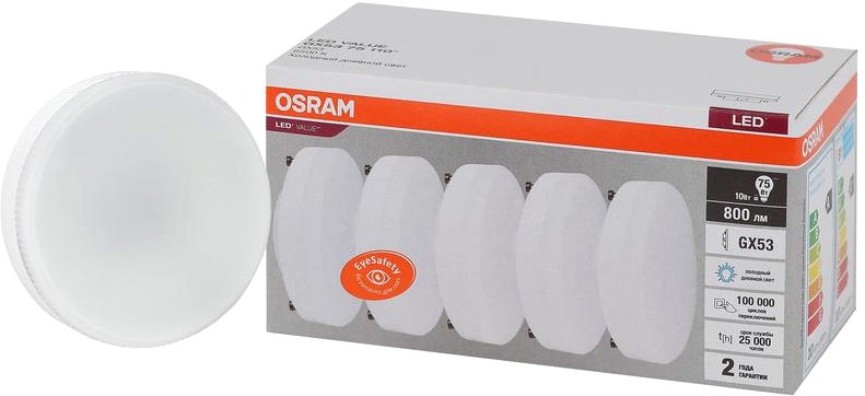 

Светодиодная лампочка Osram LED Value LVGX5375 10SW