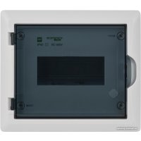 Бокс пластиковый Elektro-Plast Eco Box 1x8M, N/PE 2x 2x16+5x10mm2, дымчатая пласт. дверь, белый RAL9003, 240x300x102mm, IP40