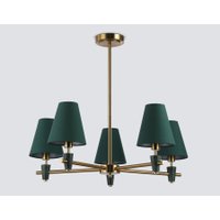 Подвесная люстра Ambrella light LH75051/5 BS/GN (латунь/зеленый)