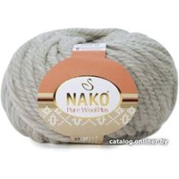 Пряжа для вязания Nako Pure wool plus 853 100 г 30 м (серый)