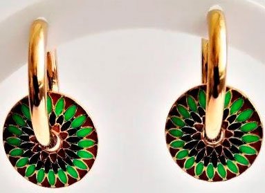 

Серьги Handmade ИП Егорова с подвеской Лето розовое золото