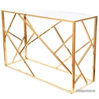 Консольный стол Signal Escada C II (эффект белого мрамора/золотой)