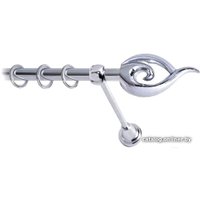 Карниз для штор Lm Decor Наутилус (хром, гладкая, 2м 16мм, 1 ряд)