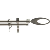 Карниз для штор Sundays Home Лайт Эллипс 16мм+16мм двухрядный (сатин, 1.6м)