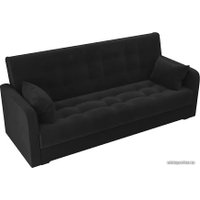 Диван Лига диванов Надежда 103077 (велюр, черный)