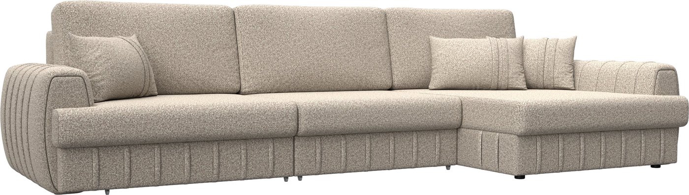 

Угловой диван Лига диванов Лига-057 НПБ Лонг правый 129308 (велюр Ness 04 бежевый)