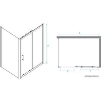 Душевой уголок RGW PA-74B 410874160-14 160x100 (черный/прозрачное стекло)