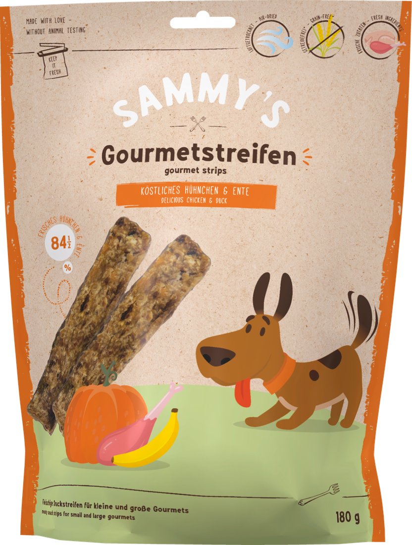 

Лакомство для собак Bosch Sammy's Gelenkhappen Gourmet strips с уткой и курицей 180 г