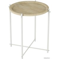 Журнальный столик Калифорния мебель Кнуд (дуб санремо/белый)