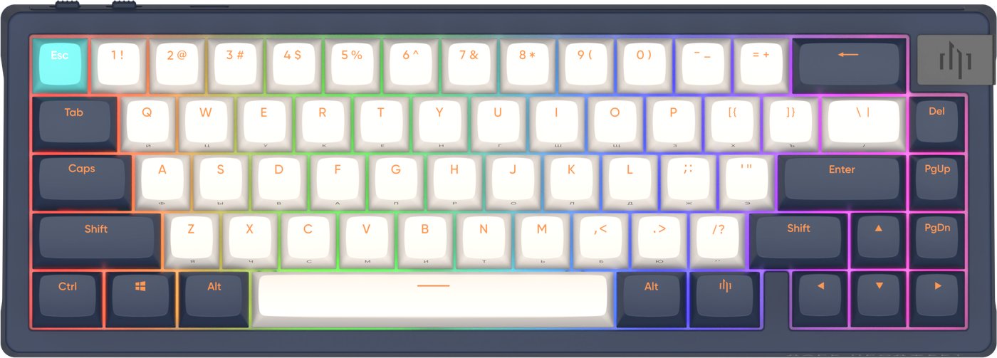 

Клавиатура Дарк Проджект KD65A (g3ms Zircon, темно-синий)