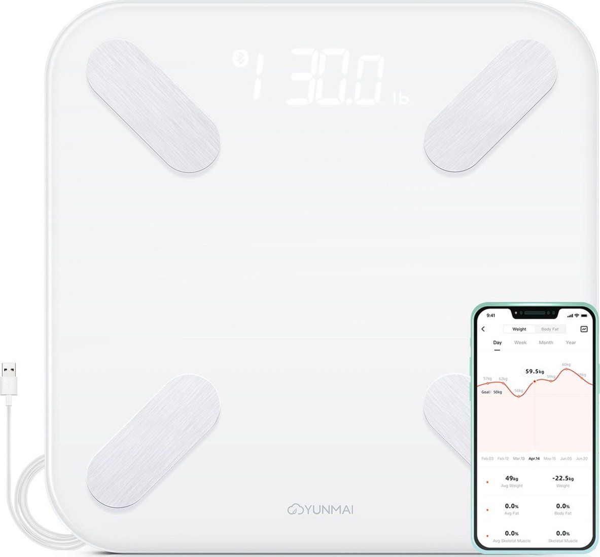 

Напольные весы Yunmai Smart Body Fat Scale X M1825